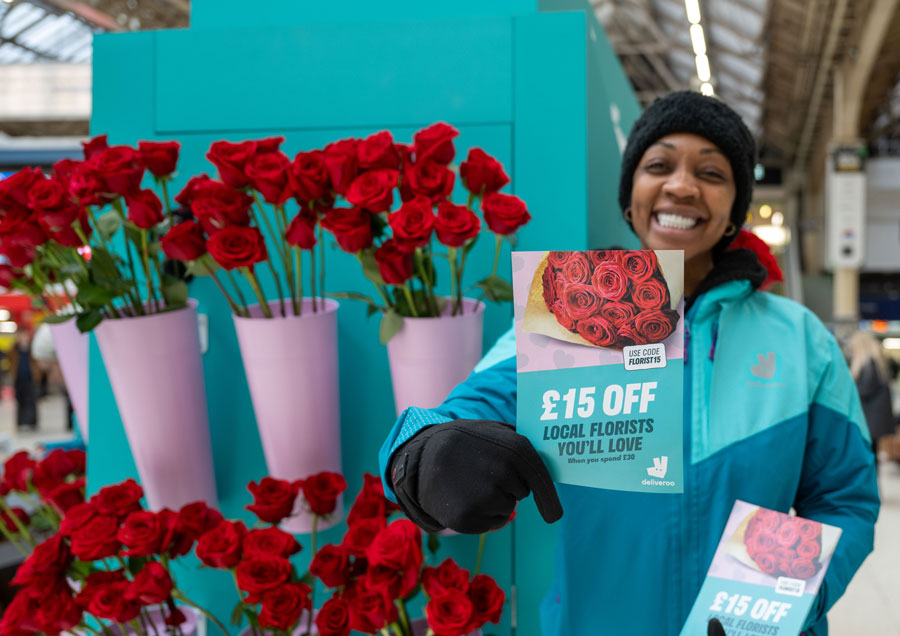 Deliveroo Valentine’s Flowers